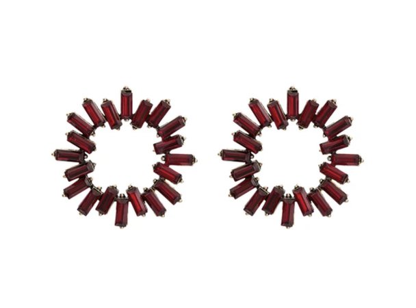 sparkle red earrings