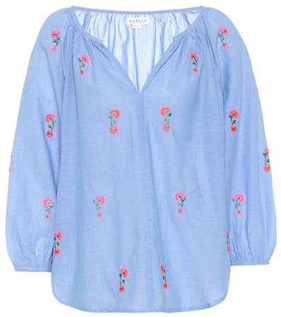 Martha embroidered cotton blouse