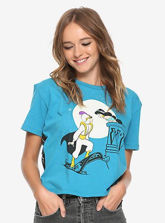 Disney Aladdin Side Taping Girls Crop T-Shirt