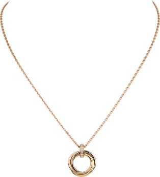 CRB7058700 - Trinity necklace - White gold, yellow gold, pink gold, diamonds - Cartier