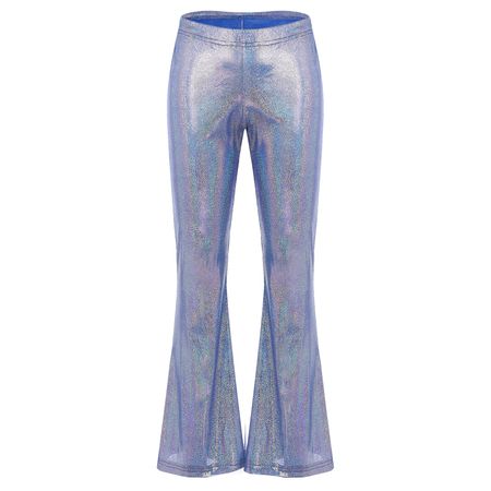 Hippie Girl Costume Womens 70's Disco Flared Pants Shiny Bell Bottomed Trousers Halloween Party Disco Dance Club Clothes| | - AliExpress
