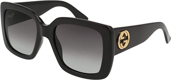 Gucci GG0141S 001 Black GG0141S Square Sunglasses Lens Category 2 Size 53mm, womens at Amazon Women’s Clothing store