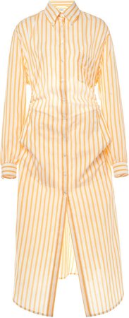 Salvatore Ferragamo Striped Silk Dress Size: 38