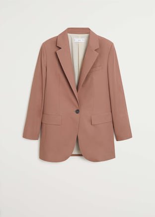 Structured suit blazer - Women | Mango USA brown