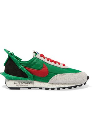 Nike | + Undercover Daybreak leather-trimmed shell and suede sneakers | NET-A-PORTER.COM