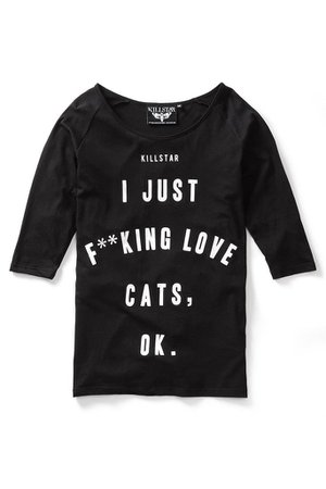Cats Raglan Top [B] | KILLSTAR - US Store