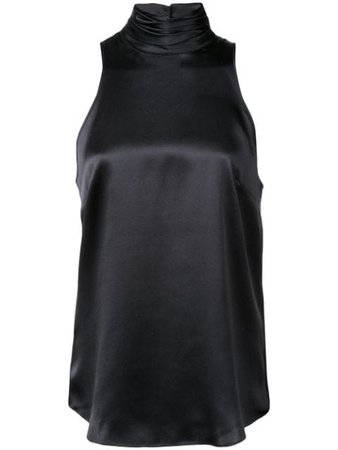 Shop black Cinq A Sept sleeveless silk top with Express Delivery - Farfetch
