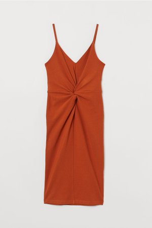 Платье-футляр - Темно-оранжевый - | H&M RU
