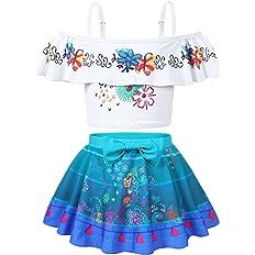 Amazon.com: Jurebecia Encanto Swimsuit for Girls Princess Mirabel Bikini 2 Pieces Bathing Suit Girl Madrigal Family Adventure Swimwear Tankini Set White Size 6/5-6Years : Clothing, Shoes & Jewelry