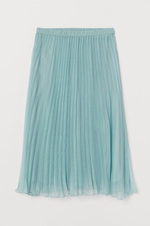 Pleated Skirt - Mint green - Ladies | H&M US