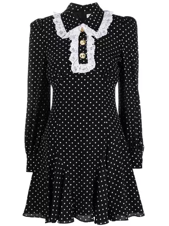 Alessandra Rich
lace-trimmed polka-dot mini dress
