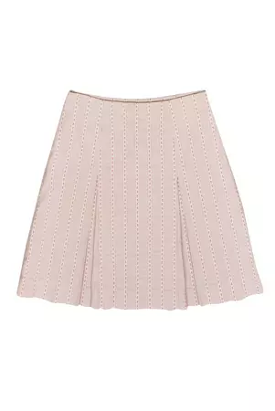 Moschino Cheap & Chic - Pink Floral Striped Pleated A-Line Skirt Sz 6 – Current Boutique