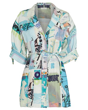Zimmermann | Glassy Safari Linen Shirt Dress | INTERMIX®