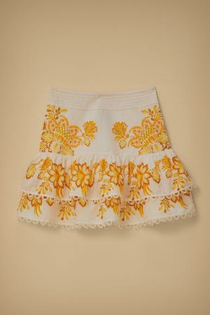 Off-White Aura Floral Mini Skirt – FARM Rio