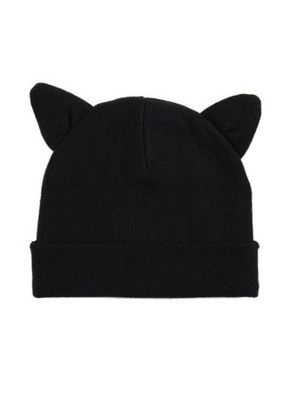 hat, cute beanies, cat ears, hat with two cat ears, cat ear hat, black cat ears beanie, style, accessories - Wheretoget