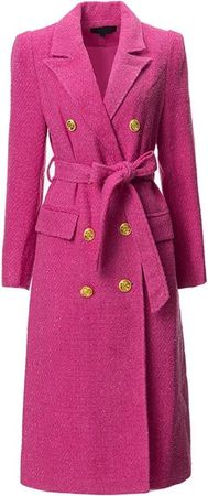 Amazon.com: Autumn/Winter Outerwear Women's Lapel Classic Double-Breasted Girdle Around The Waist Woolen Coat : Clothing, Shoes & Jewelry