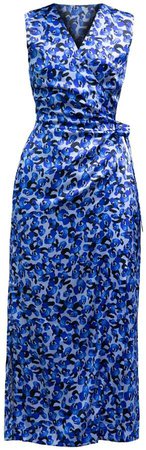 SABINA SÃDERBERG - Irene Wrap Dress Blue Leopard