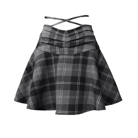 Sweet Cool Black and Gray Check Skirt – GothBB