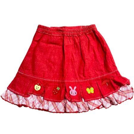 mezzo piano ladybug frilly layered skirt 🤍 waist... - Depop