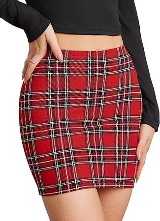 Amazon.com: SOLY HUX Women's Elastic High Waist Bodycon Pencil Mini Skirt : Clothing, Shoes & Jewelry