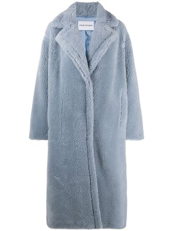 Stand Oversized Shearling Coat - Farfetch