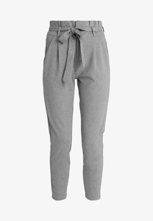 Vero Moda VMEVA PAPERBAG PANT - Pantalon classique - medium grey - ZALANDO.FR