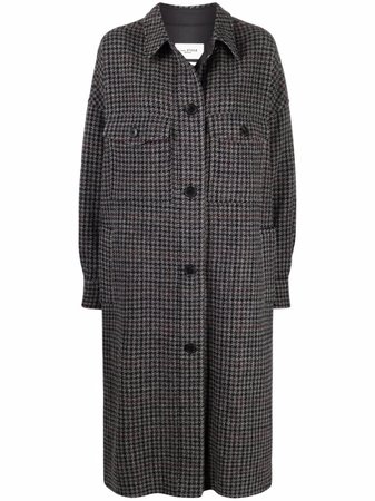 Shop Isabel Marant Étoile check button-down coat with Express Delivery - FARFETCH