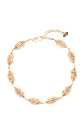 14k Gold Kiss Collar Necklace By Rachel Quinn | Moda Operandi