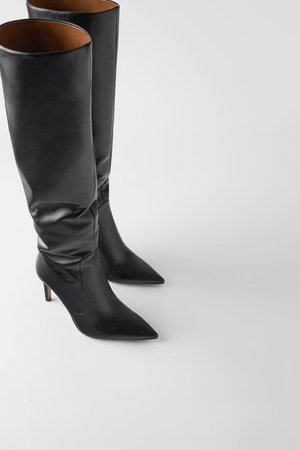 LEATHER STILETTO BOOTS-Boots-SHOES-WOMAN | ZARA United States
