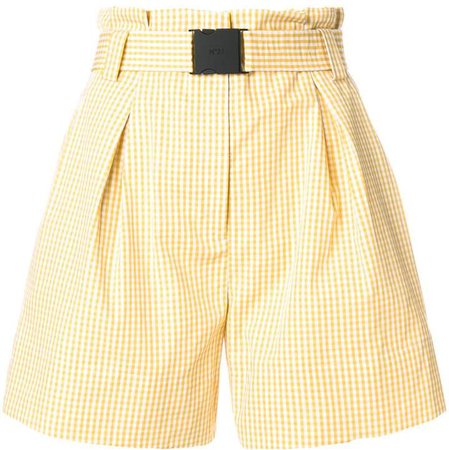 paperbag waist gingham shorts
