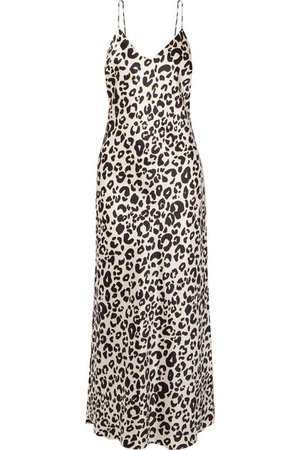 Anine Bing | Rosemary leopard-print silk-satin maxi dress | NET-A-PORTER.COM