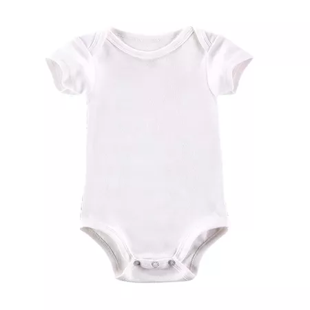 White Baby Bodysuit Boy Girl Clothes Blank Unisex Newborn Baby Clothes Short Sleeve Summer Clothing Set - Bodysuits - AliExpress