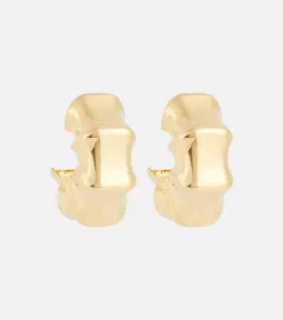Julius Gold Plated Hoop Earrings in Gold - Khaite | Mytheresa