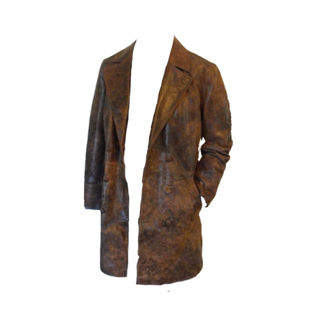 mens leather coat brown