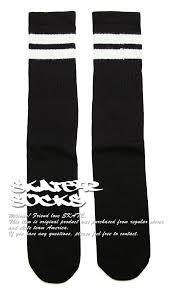 knee high black socks with white stripes - Google Search