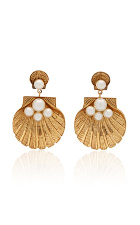 Ariel Gold-Plated Pearl Earrings By Jennifer Behr | Moda Operandi