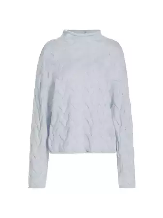 Shop Naadam Wool-Cashmere Sculptural Cable-Knit Sweater | Saks Fifth Avenue