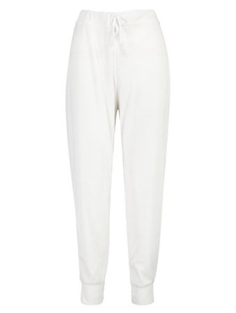 white long sweatpants