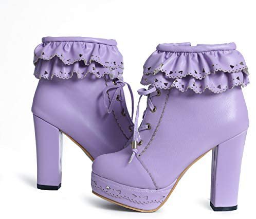 susanny women platform lolita purple shoe