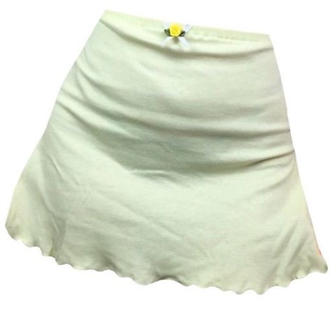 mini skirt w/ flower appliqué