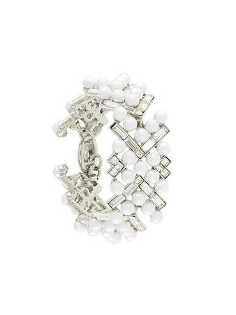 Oscar De La Renta Embellished Pearl Bracelet - Farfetch