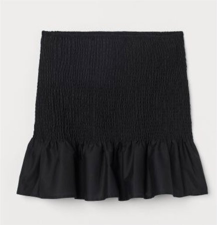 black frill skirt