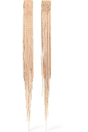 Fringed gold-tone earrings | KENNETH JAY LANE | Sale up to 70% off | THE OUTNET