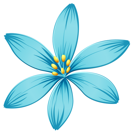 Blue Flower PNG Image​ | Gallery Yopriceville - High-Quality Images and Transparent PNG Free Clipart