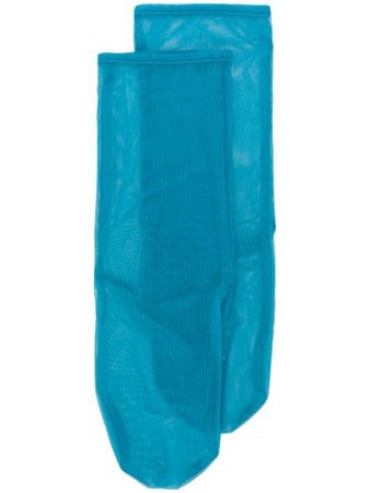Blue Simone Wild mesh transparent socks NETSOCKS - Farfetch