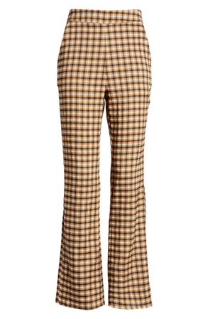 Flare Check Woven Pants | Nordstrom