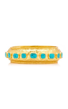 VALÉRE, Gaia 24K Gold-Plated Turquoise Bracelet