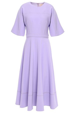 Lavender Flared stretch-crepe dress | ROKSANDA