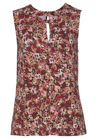 Multi Print Floral Keyhole Tank Top, High Waisted Jeggings from LASCANA
