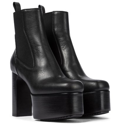 Rick Owens - Kiss 65 leather platform ankle boots | Mytheresa
